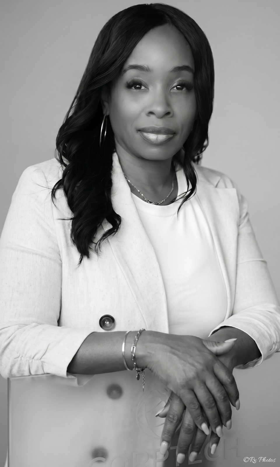 Brand photographer OKC portfolio — executive black and white headshot